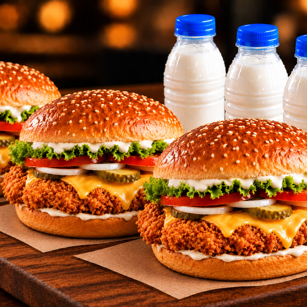 Tavuk Burger Menü 3 Kişilik
