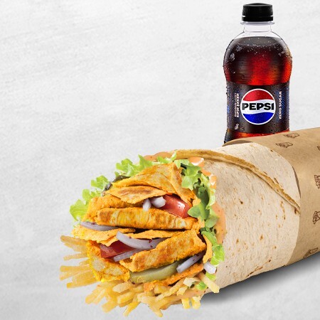 Dürümle Soslu Tavuk Döner Menü