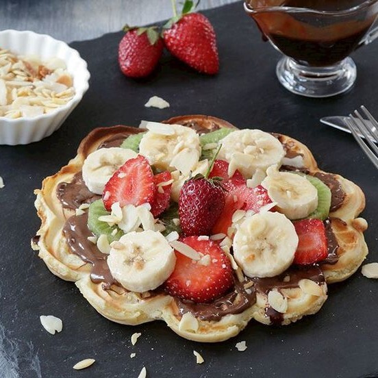 Meyveli Waffle
