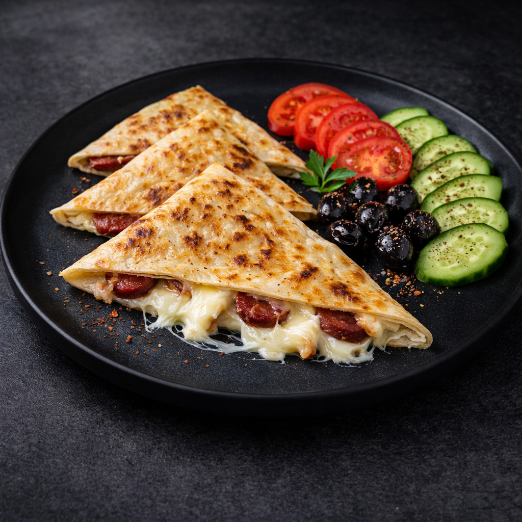 Sucuk Kaşarlı Gözleme