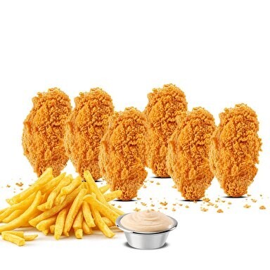 Çıtır Kanat (6) Baharatlı Patates