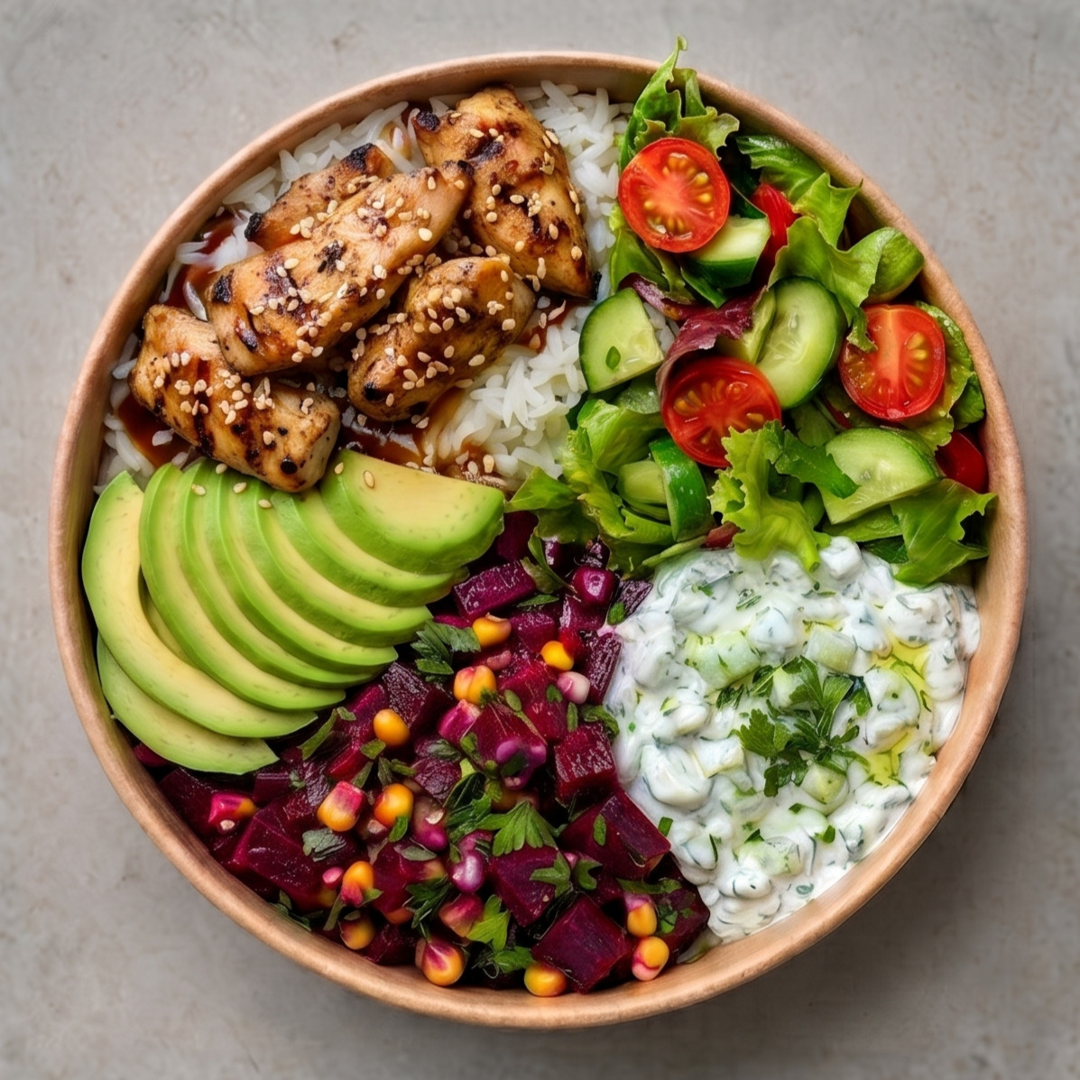 Teriyaki Soslu Tavuklu Basmatico Bowl