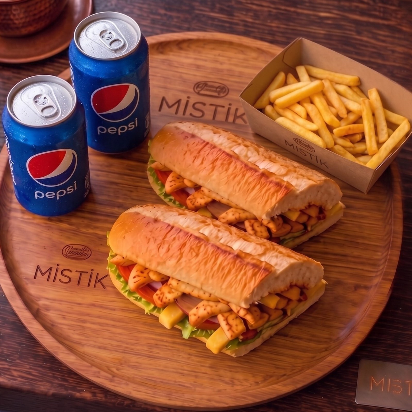 2 Ekmek Arası Tavuk Döner + 2 Kola + Patates Kızartması