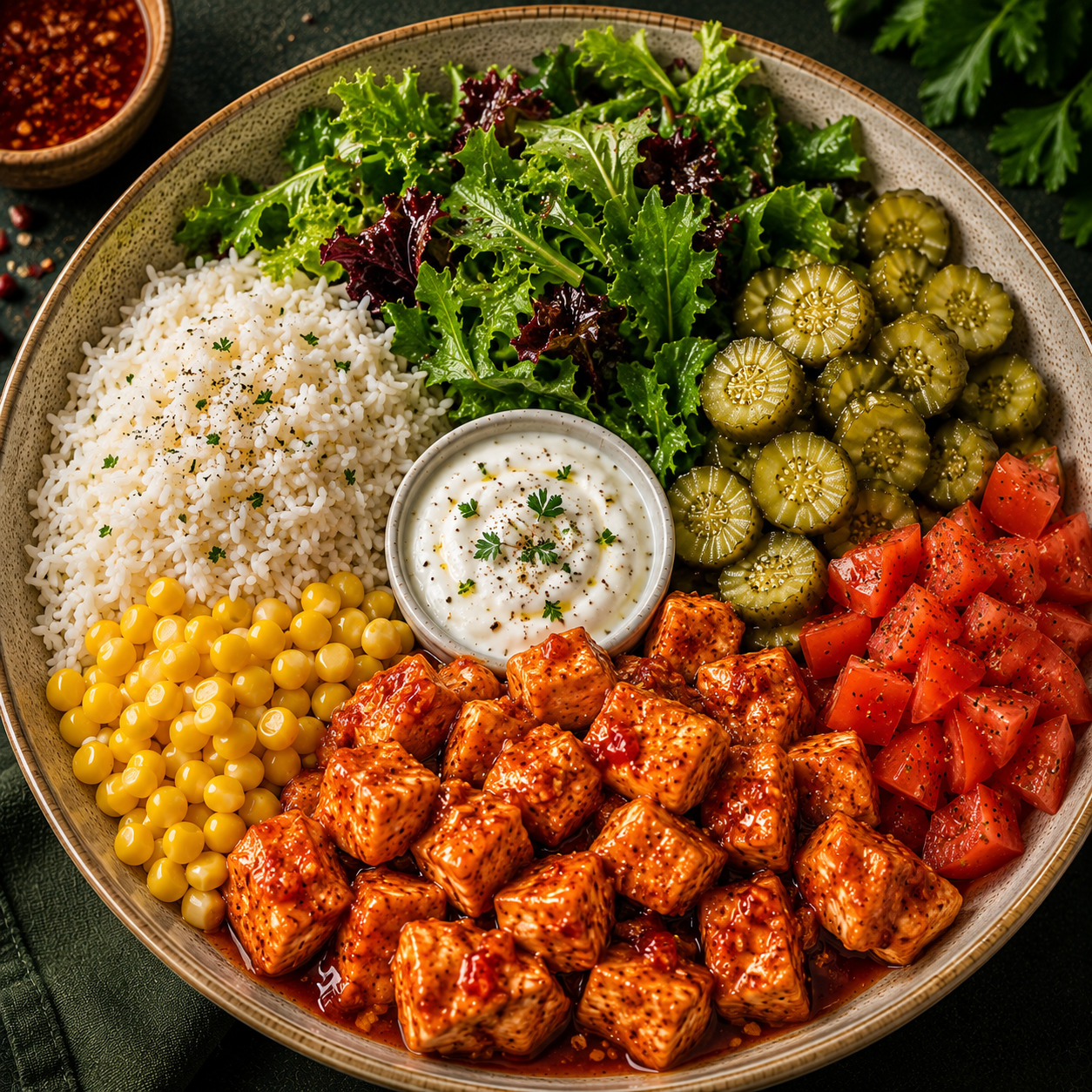 Acı Soslu Tavuklum Bowl