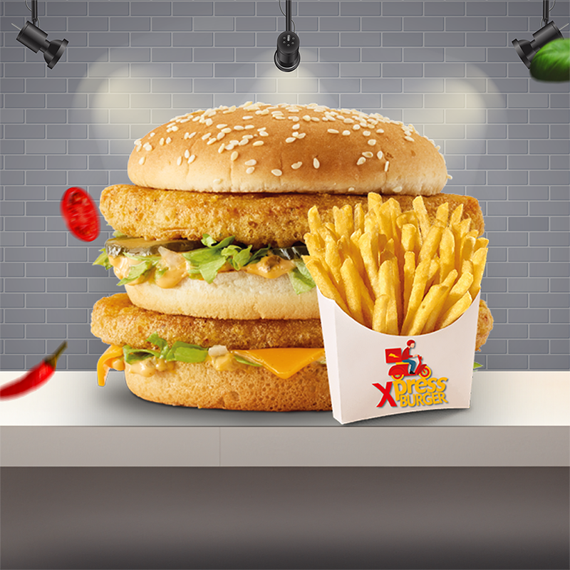 Double Tavuk Burger