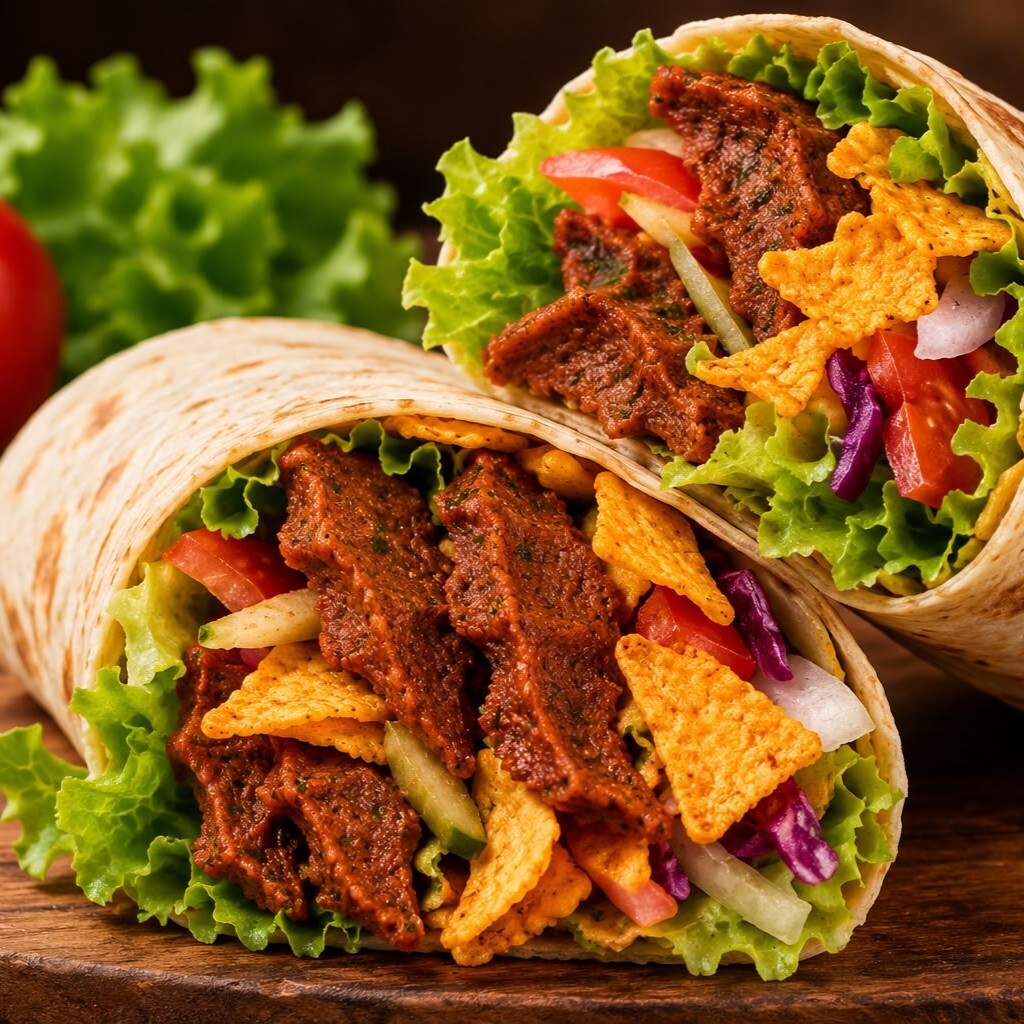 El Yapımı Doritoslu Çiğ Köfte Dürüm