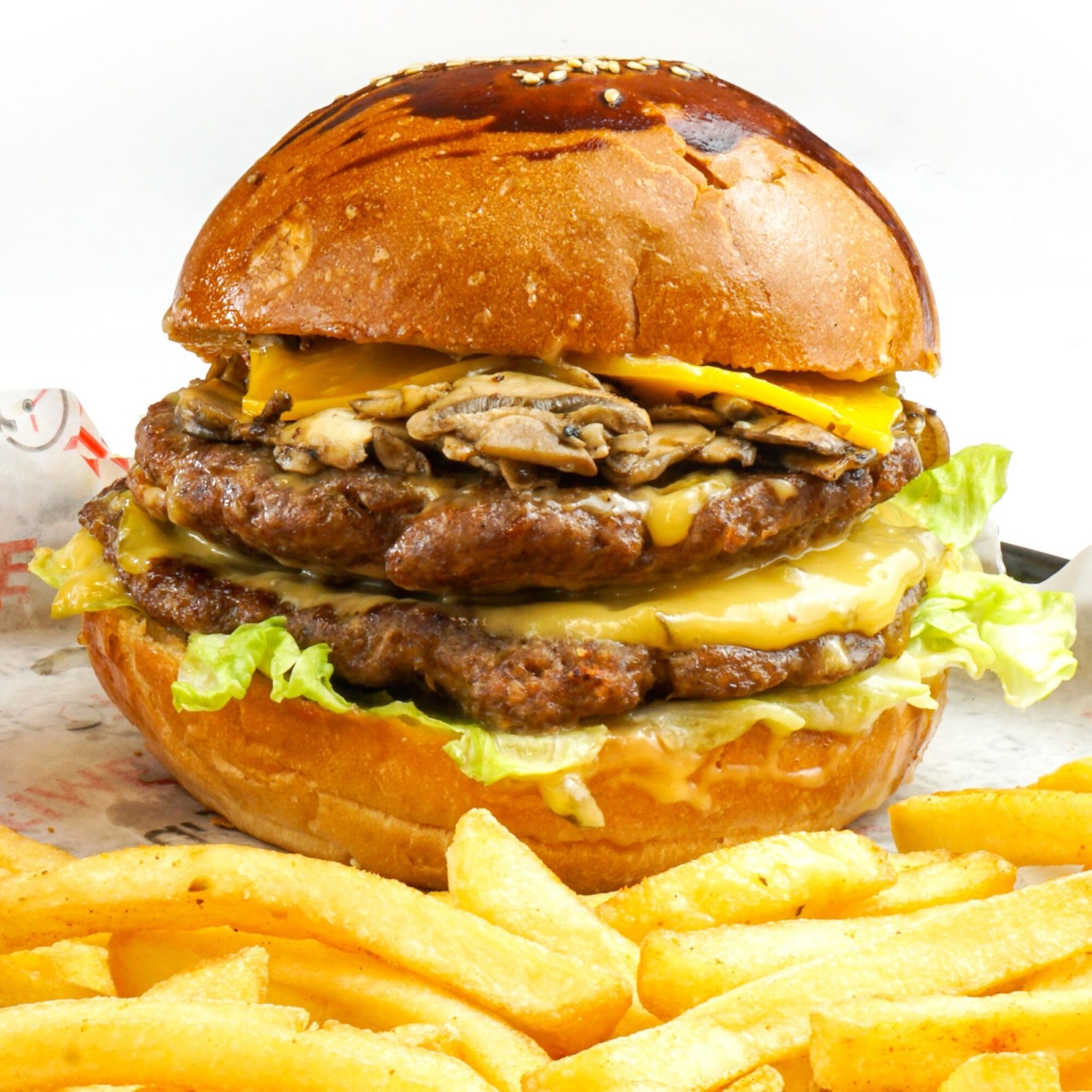 Double Mantarlı Burger
