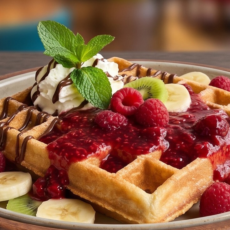 Frambuazlı Waffle