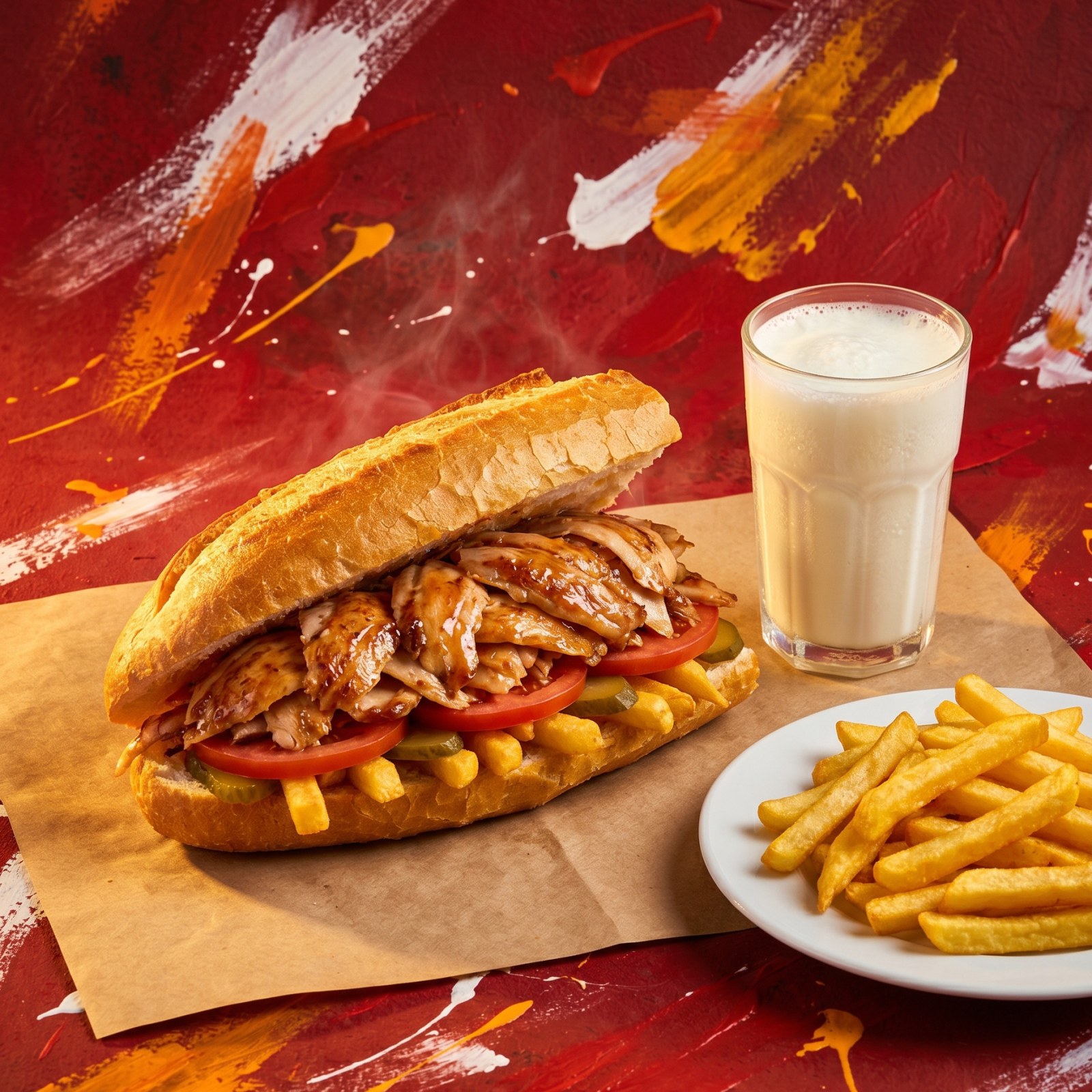 Menü : (55 gr Yarım ekmek + 100 gr patates + ayran 170 ml)
