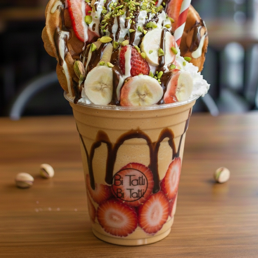 Karamelli Bardak Waffle
