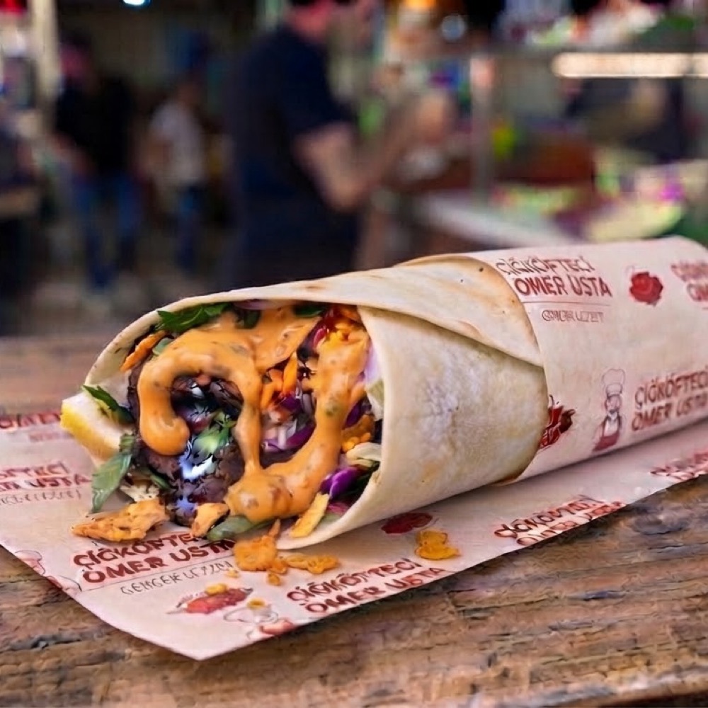 BURGER SOSLU DORİTOSLU ÇİĞKÖFTE DÜRÜM 100 GRAM
