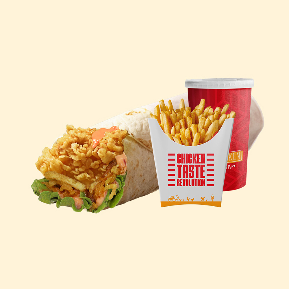 Hot Tornado Wrap Menü