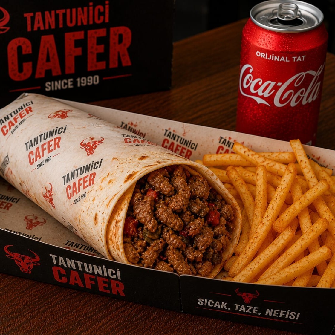 Et Tantuni Dürüm+ Patates+Coca Cola