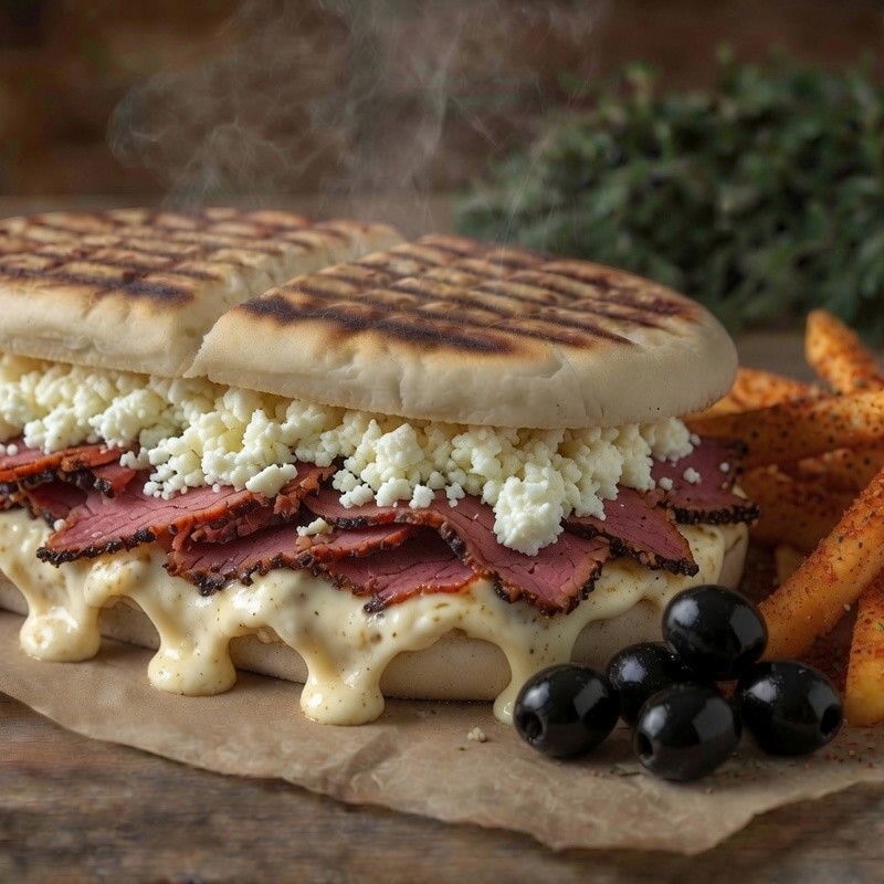 TulumPeynirli Pastırmalı Bazlama & Patates Kızartma