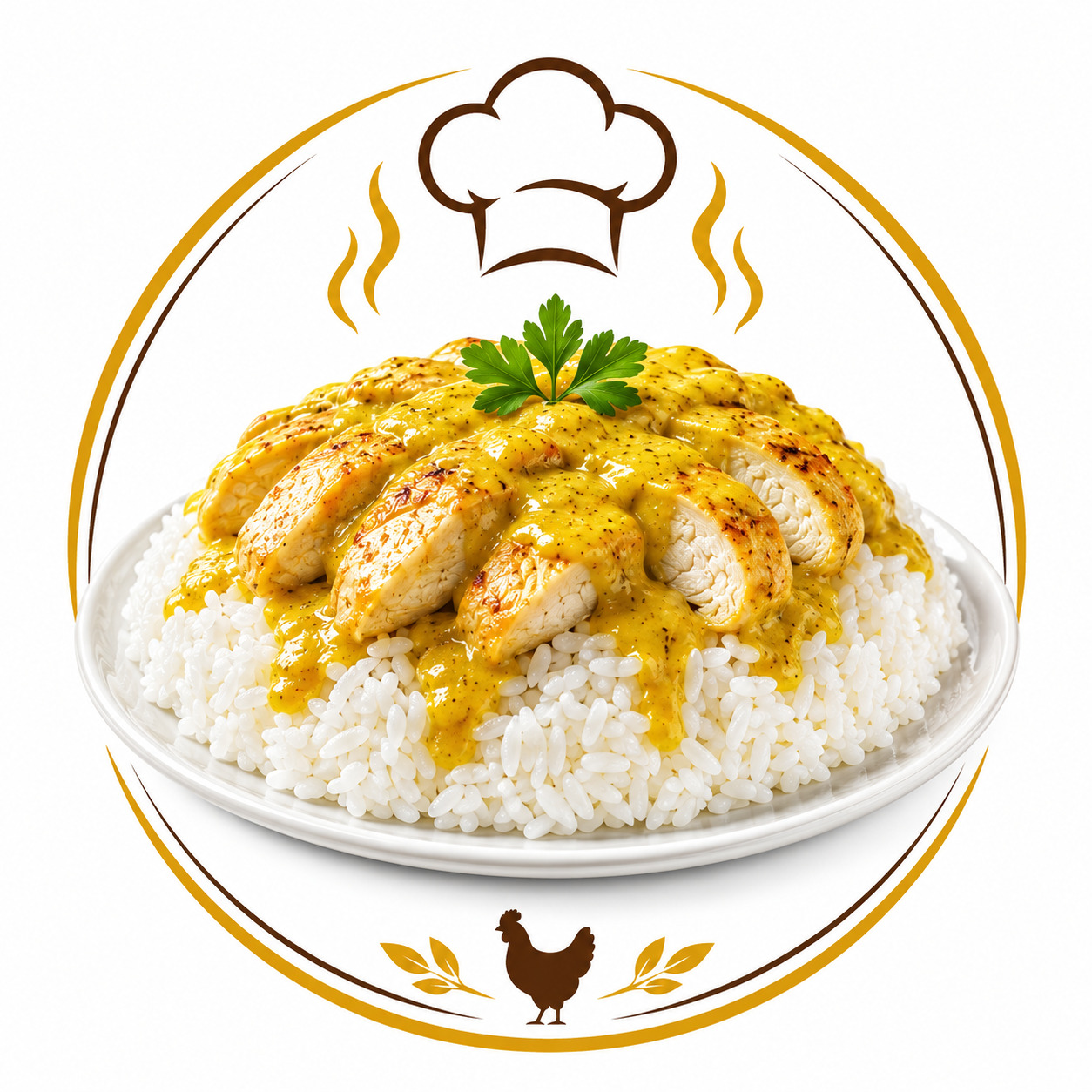 Köri Soslu Tavuk Pilav (orta boy)