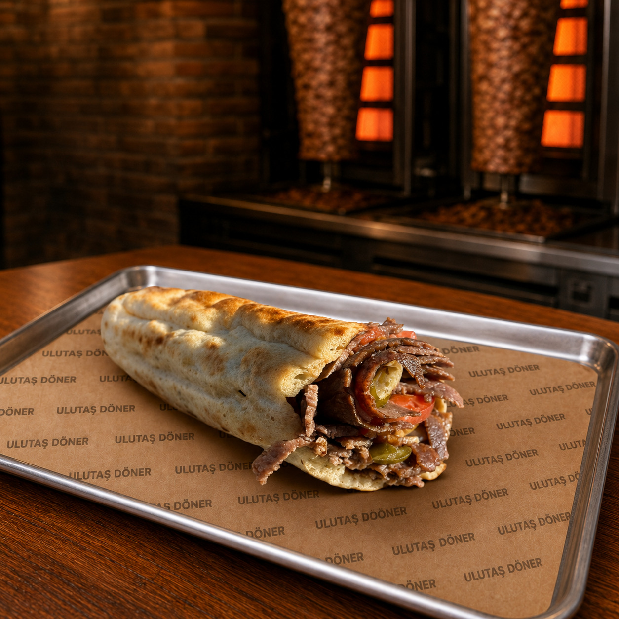 Et Döner Dürüm ( Pide Ekmek )