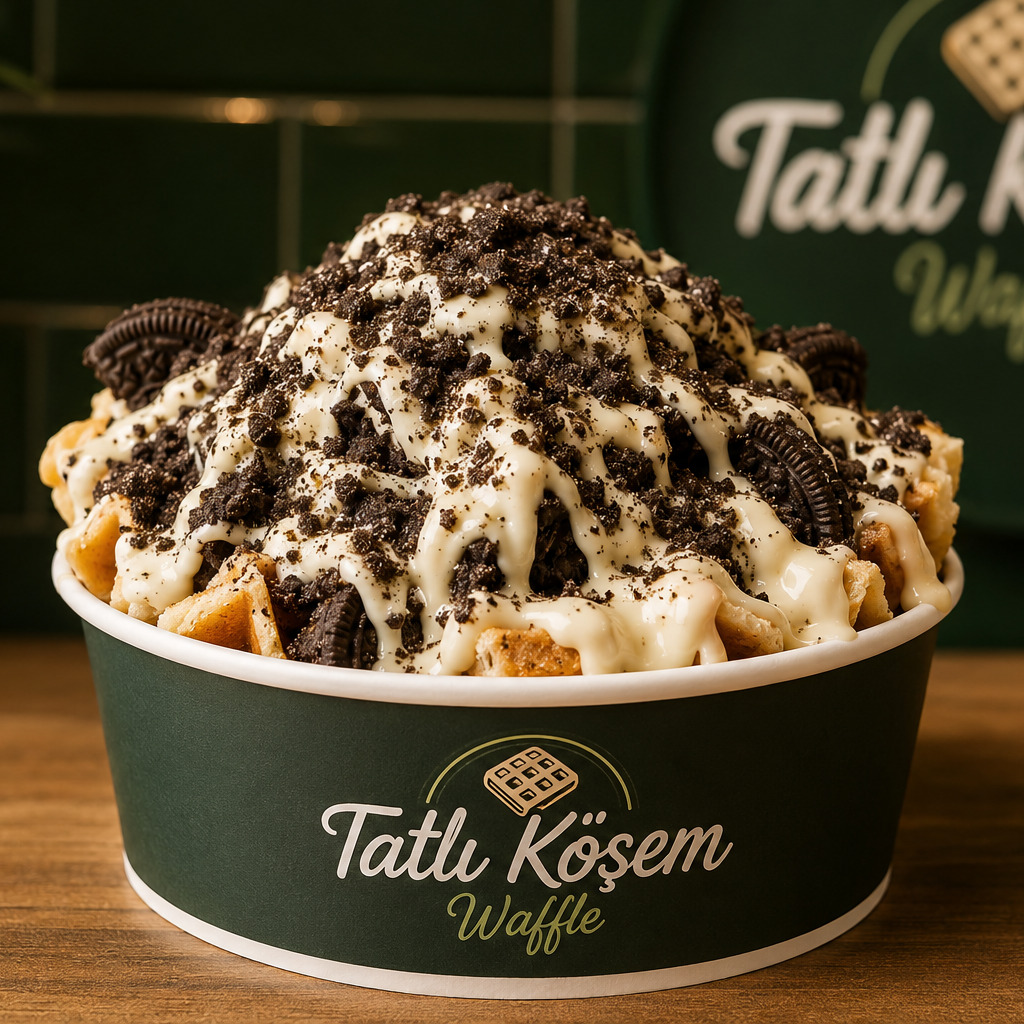 Beyaz Çikolata & Bisküvi Waffle Kase