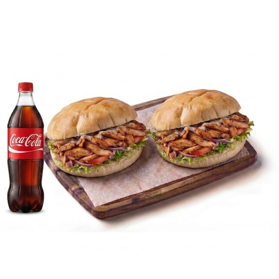 2'li Tombik Ekmek Tavuk Döner Menü