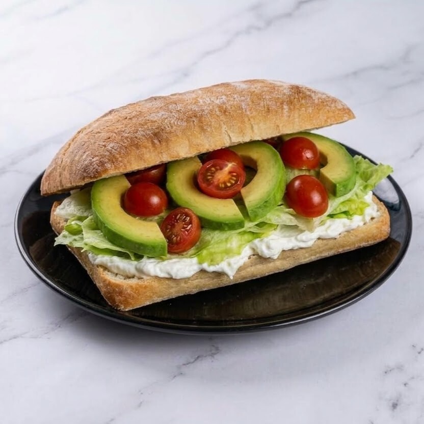 Avokado Vejetaryen Ciabatta Sandviç