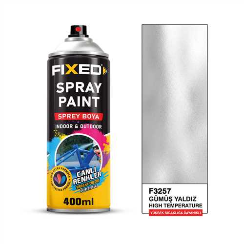 SPREY BOYA AKRİLİK - GÜMÜŞ YALDIZ YÜKSEK ISIYA DAYANIKLI 320GR 400ML(500°C)