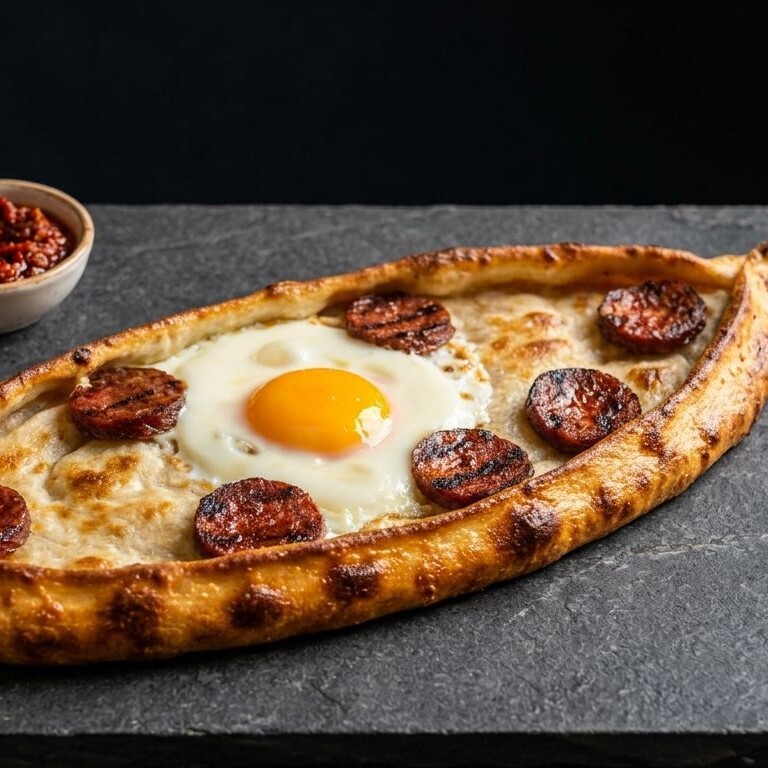 Sucuklu Yumurtalı Pide