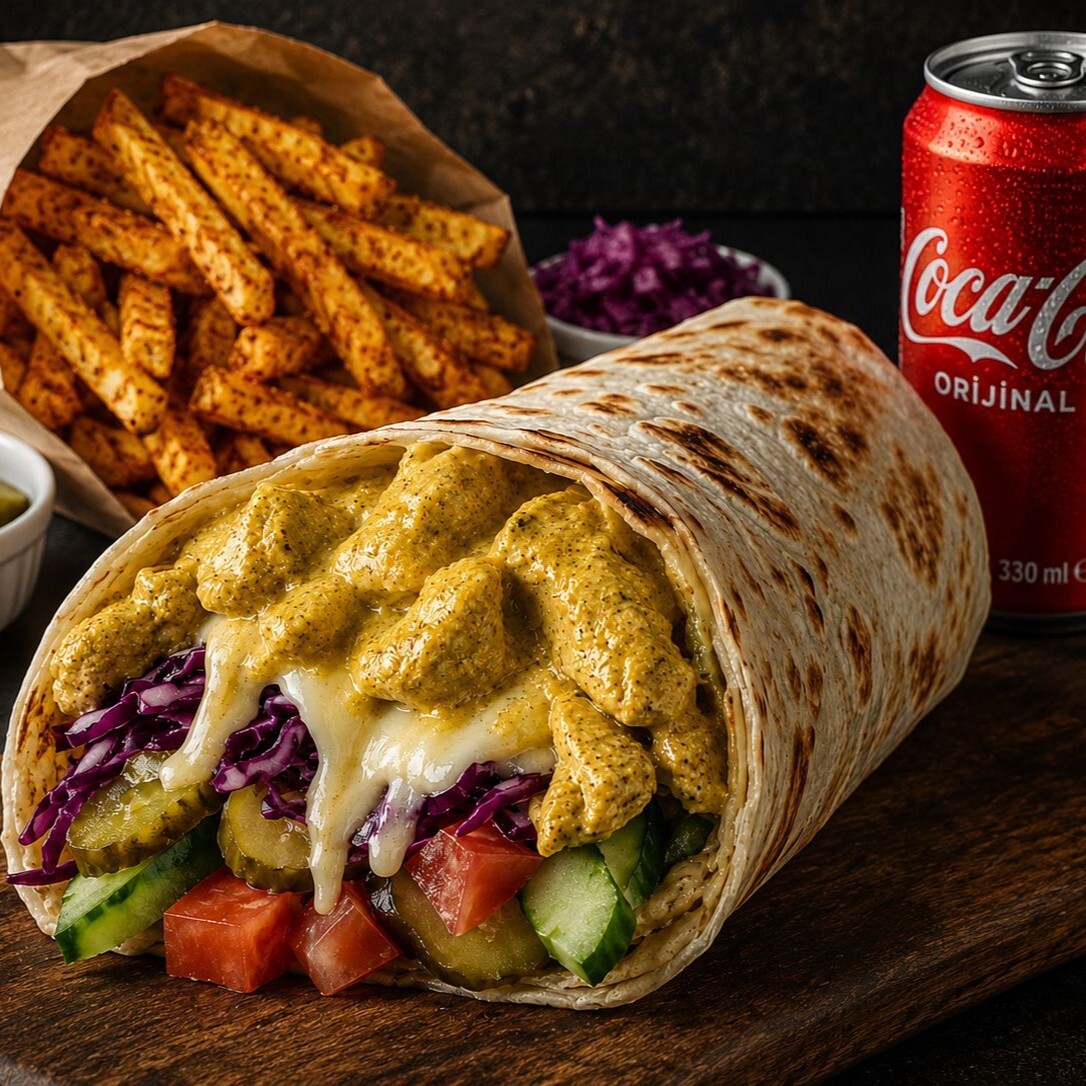 KÖRİ SOSLU TAVUK ROLL MENÜ
