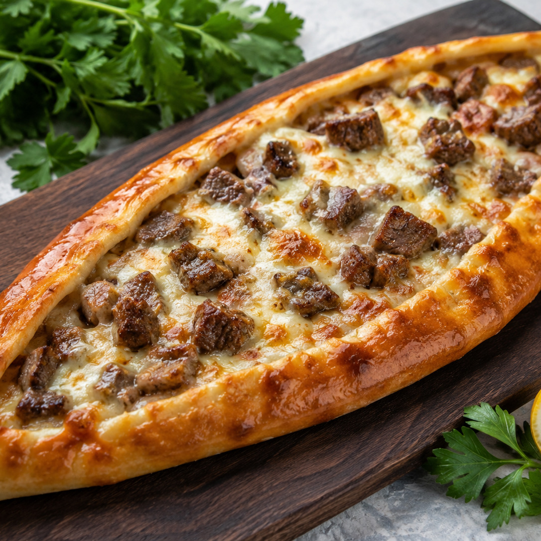 Kuşbaşılı Kaşarlı Pide