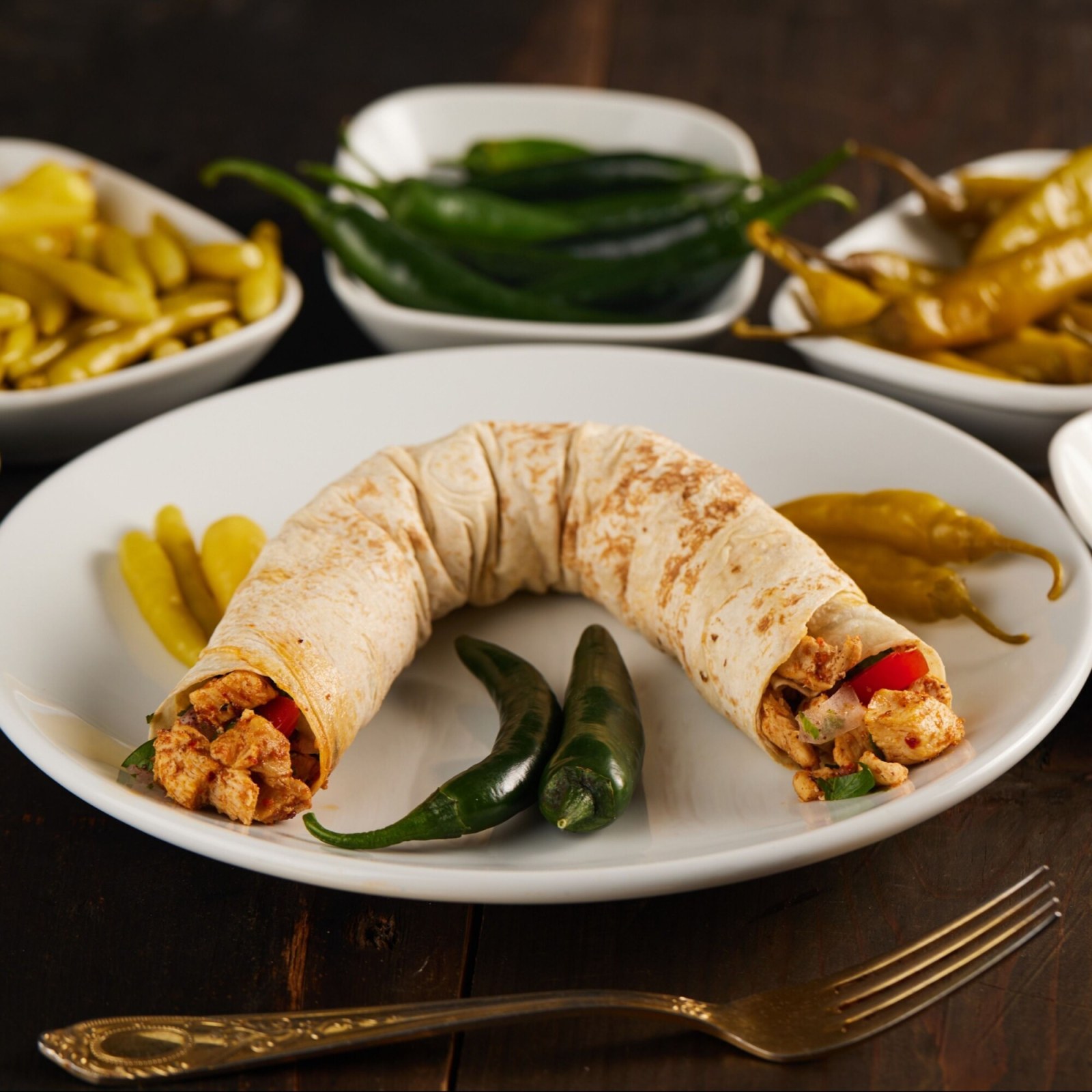 Çift Lavaşlı Tavuk Tantuni Dürüm