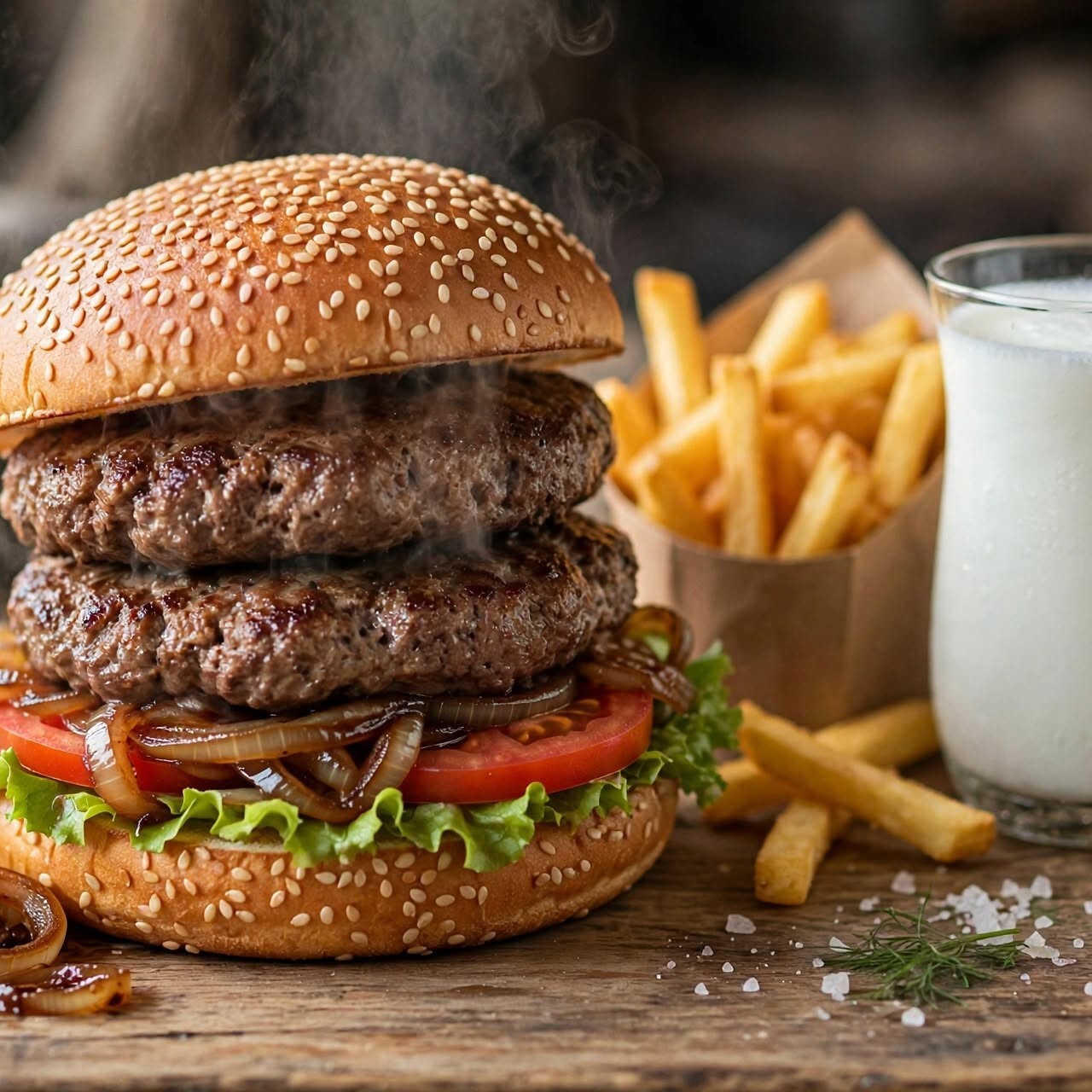 Sultaneli Double Hamburger Menü