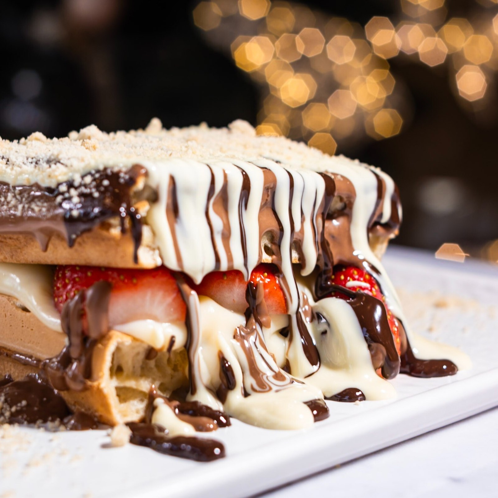 Mini Kremalı Sandviç waffle