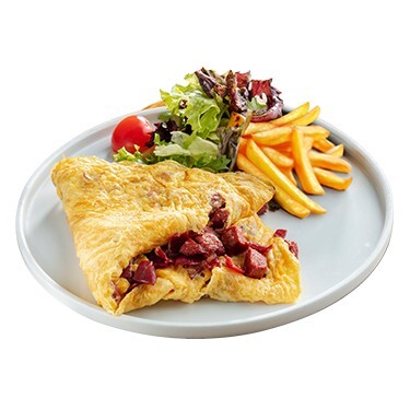 Pastırmalı Sucuklu Omlet