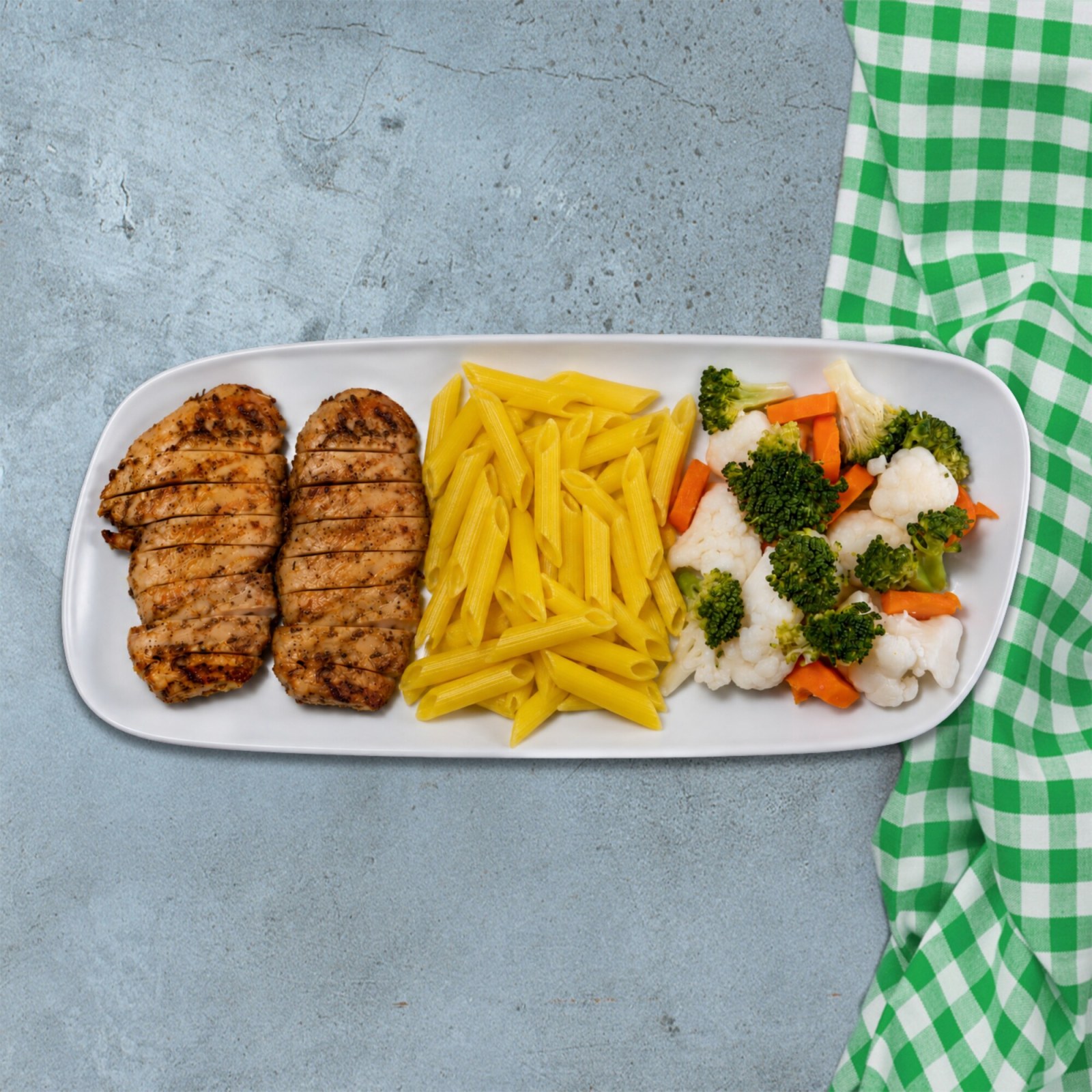 Sebzeli Penne Pirzola Tabağı