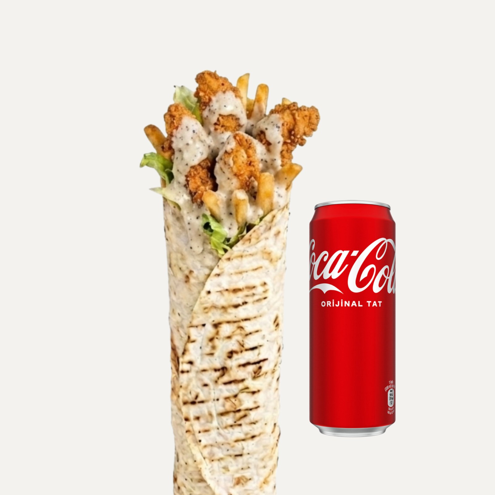 Black Mayo Cajun Dürüm + Coca Cola