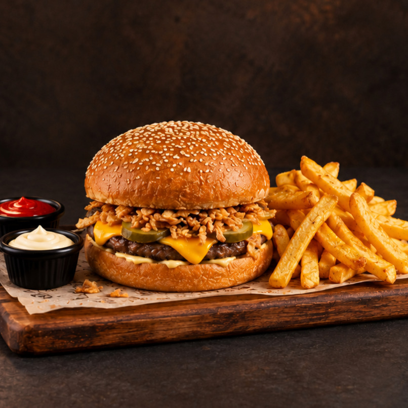Classic Burger + Patates Kızartması