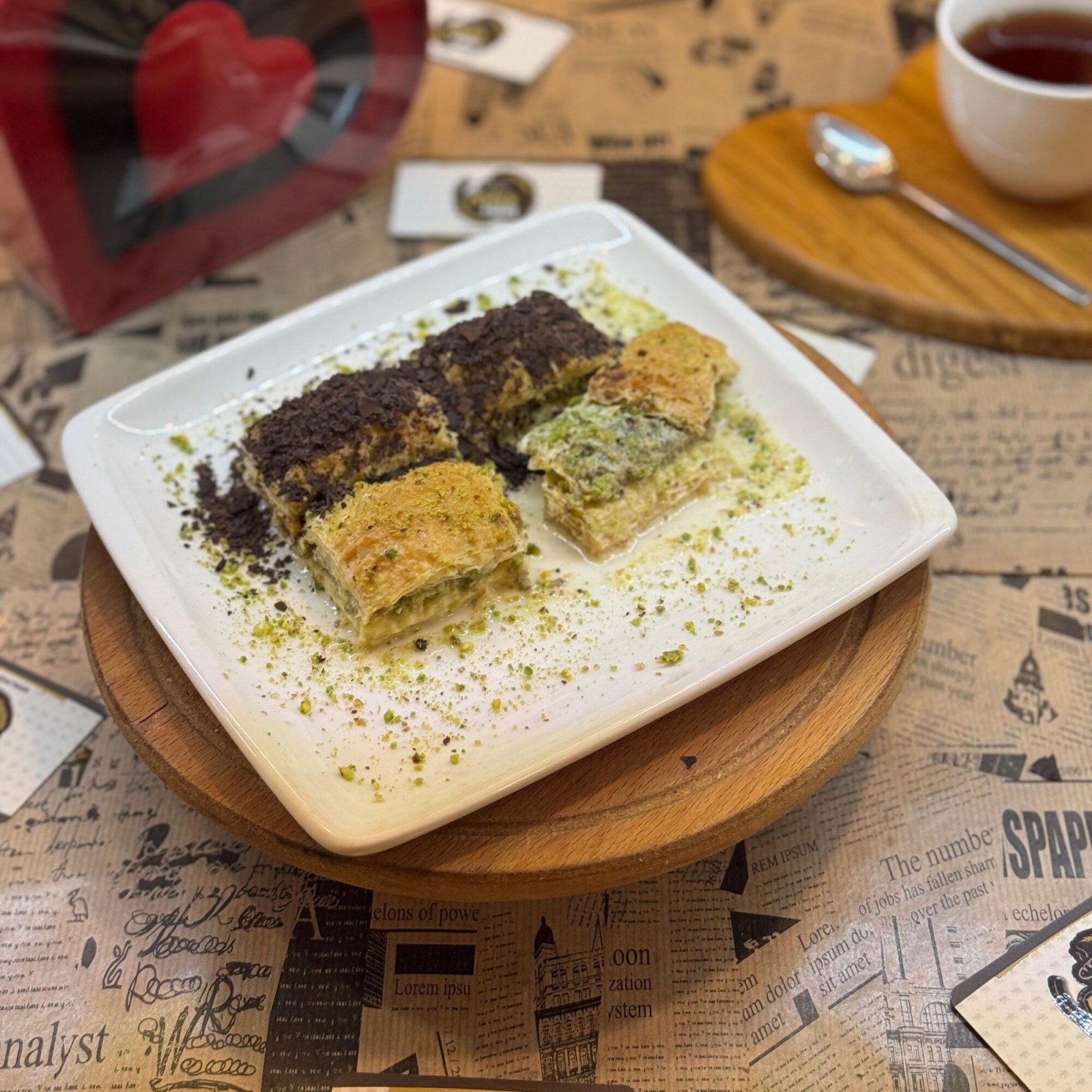 Çikolata Rendeli Fıstıklı Soğuk Baklava 250 gr