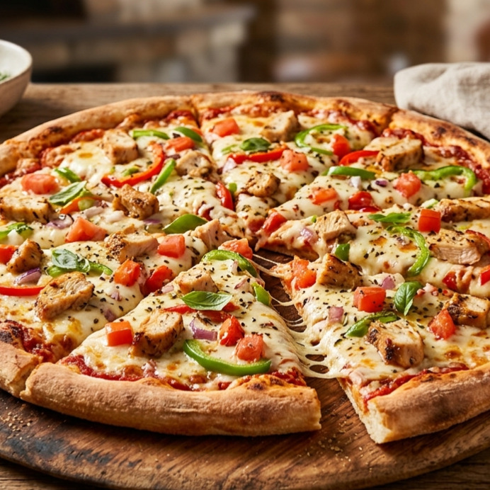 Sebzeli Tavuklu Pizza (Ortaboy)
