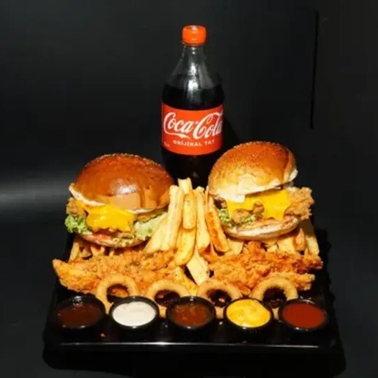 2 li Cajun Tavuk Burger Menü