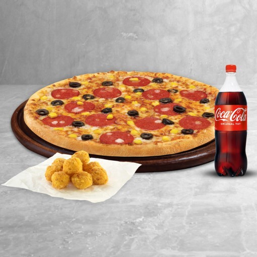 Pizza X-Large (12 Dilim) + Litrelik İçecek + Seçili Lezzetler