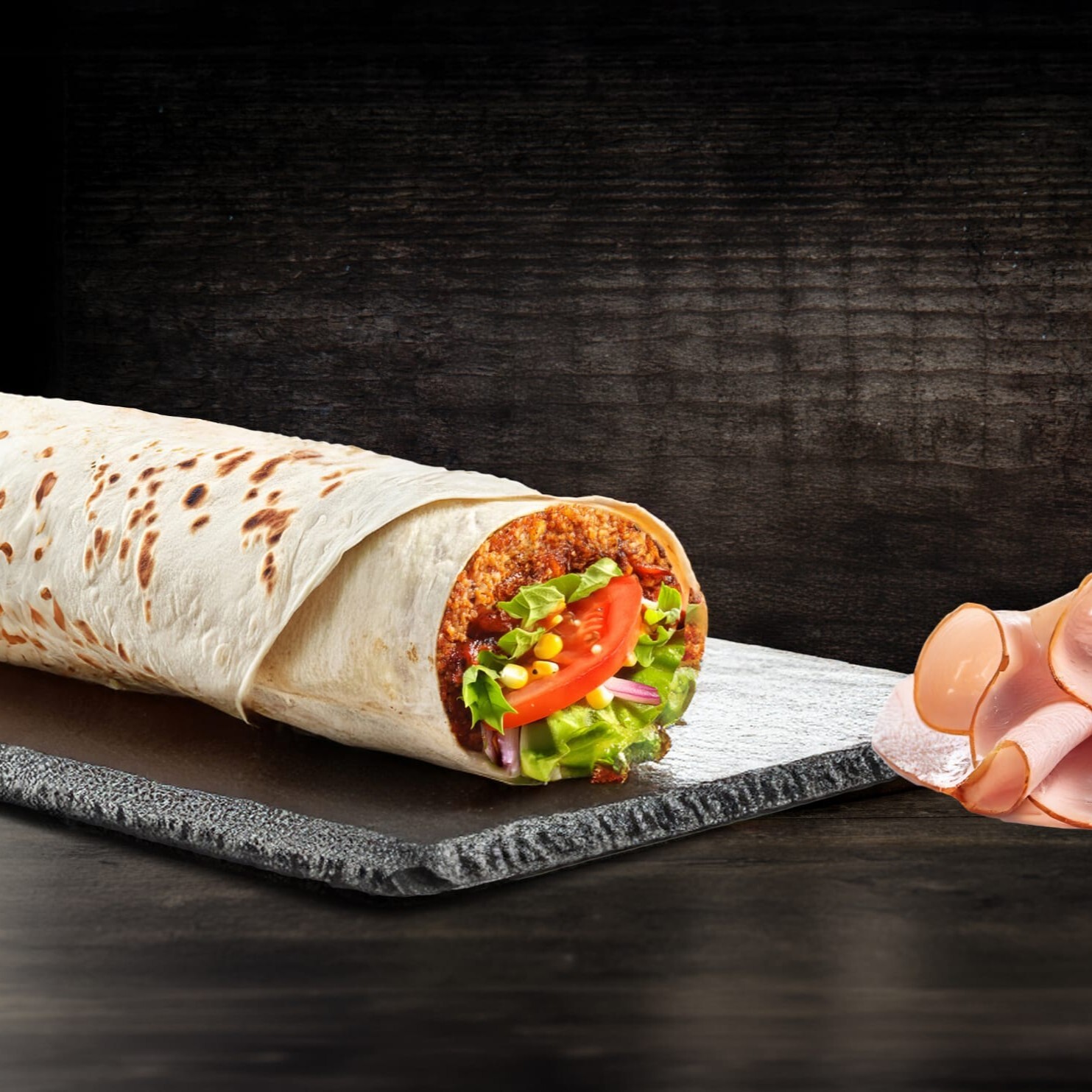 Ultra Maxi Dana Jambonlu Çiğ Köfte Dürüm