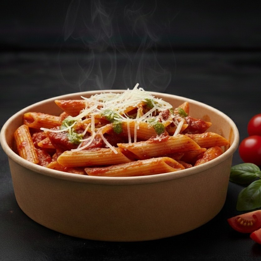 Küçük Çanak’ta Pomodoro Rustico Penne (Çanak’ta Rustik Domates)