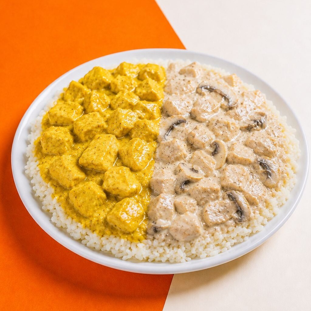 Köri & Kremalı Mantarlı Tavuk Pilav Mix