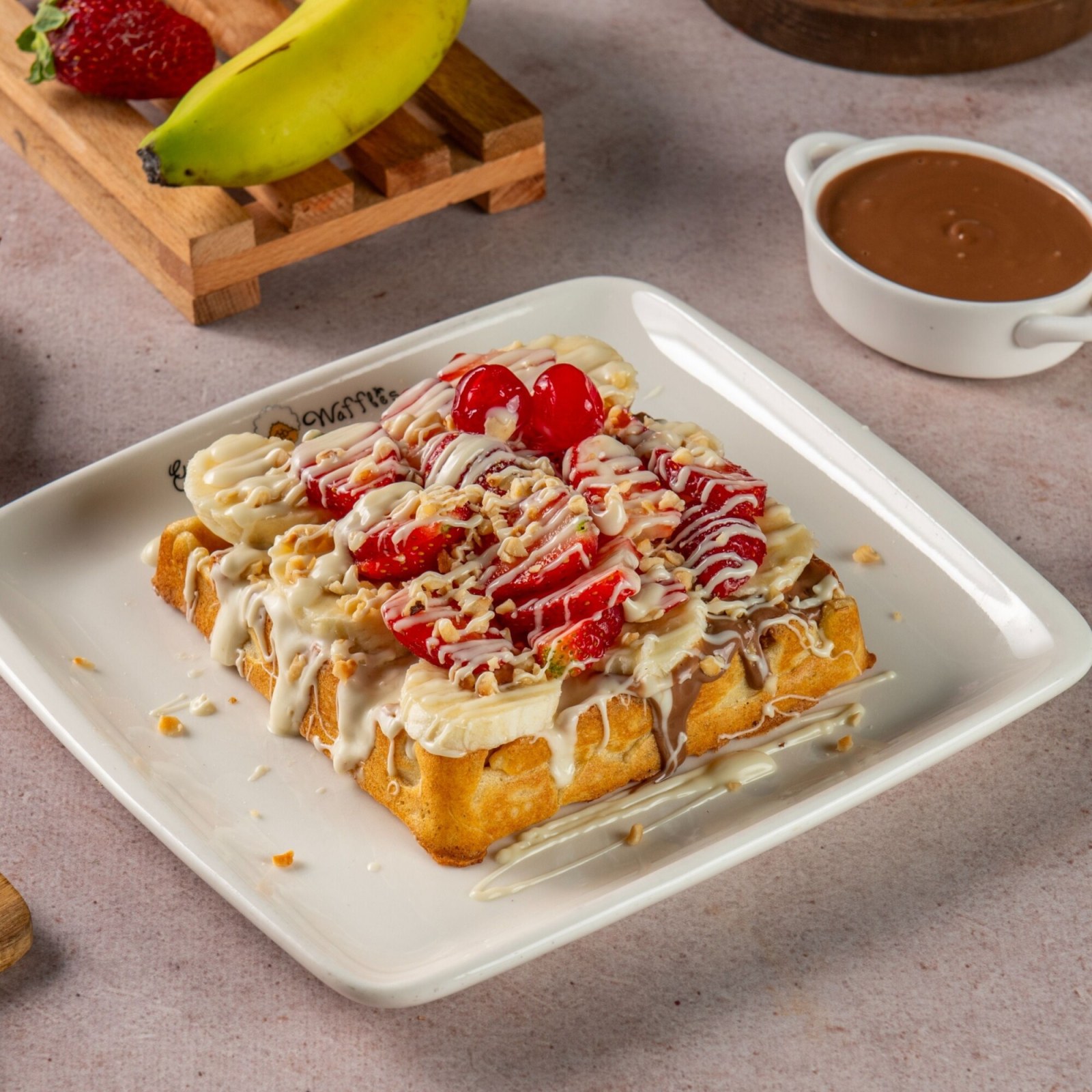Strawberry & Banana Waffle