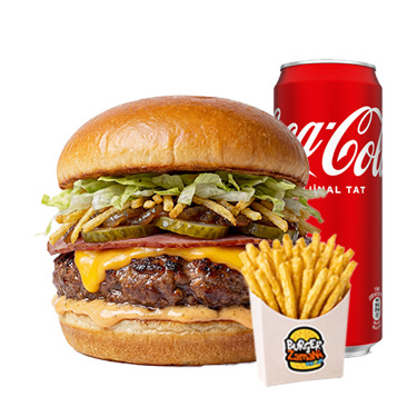 Harbi Burger + Patates + Coca-Cola ( 33 Cl.)