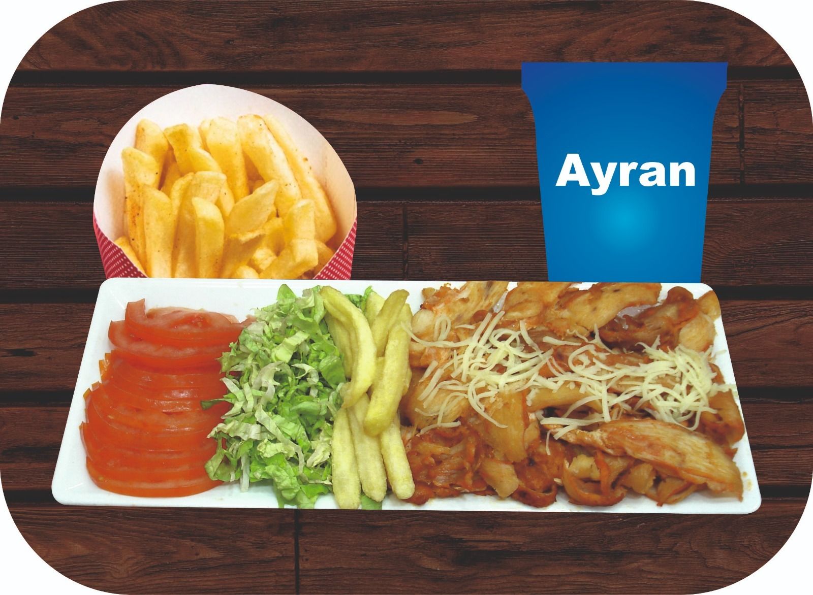 Porsiyon Tavuk Döner Ayran Menü