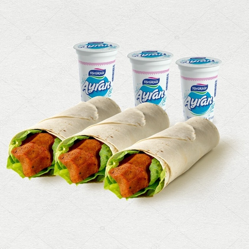 3 Dürüm + 3 Küçük Ayran (3*170 gr)