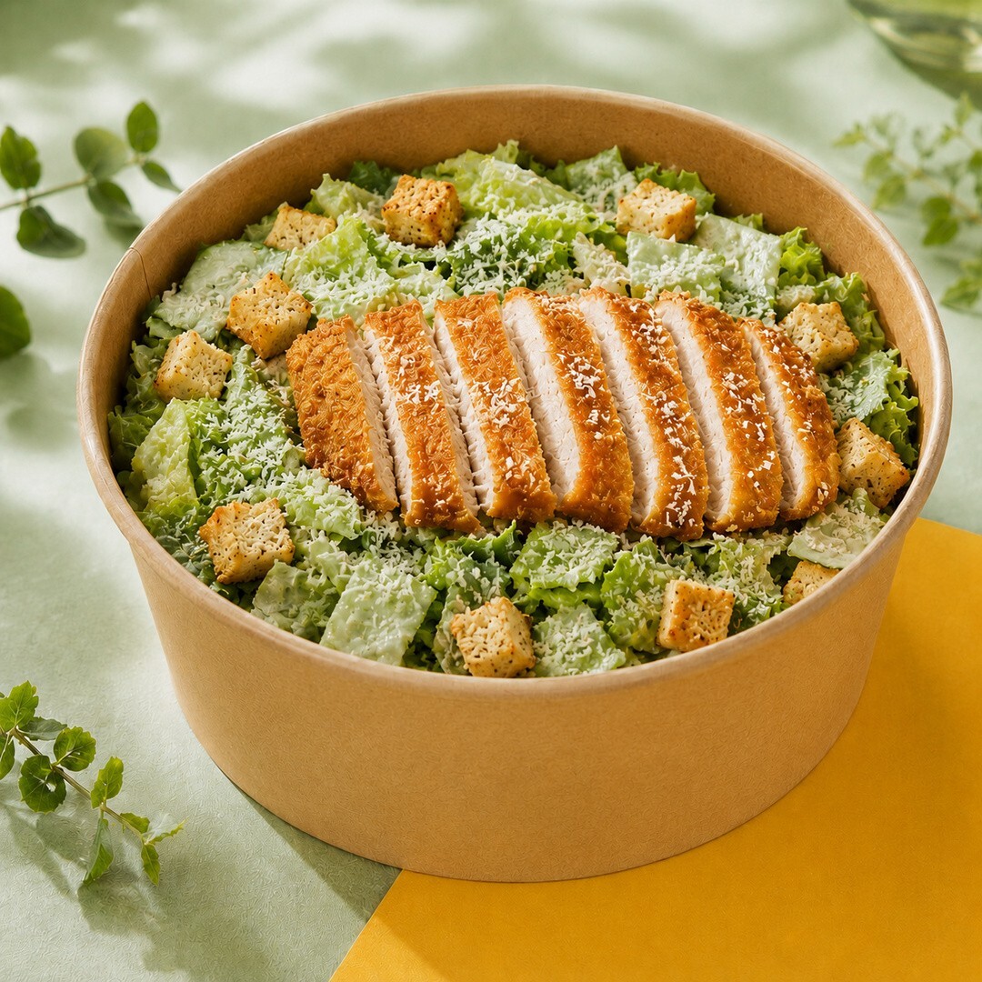 Schnitzel Sezar Soslu Salata