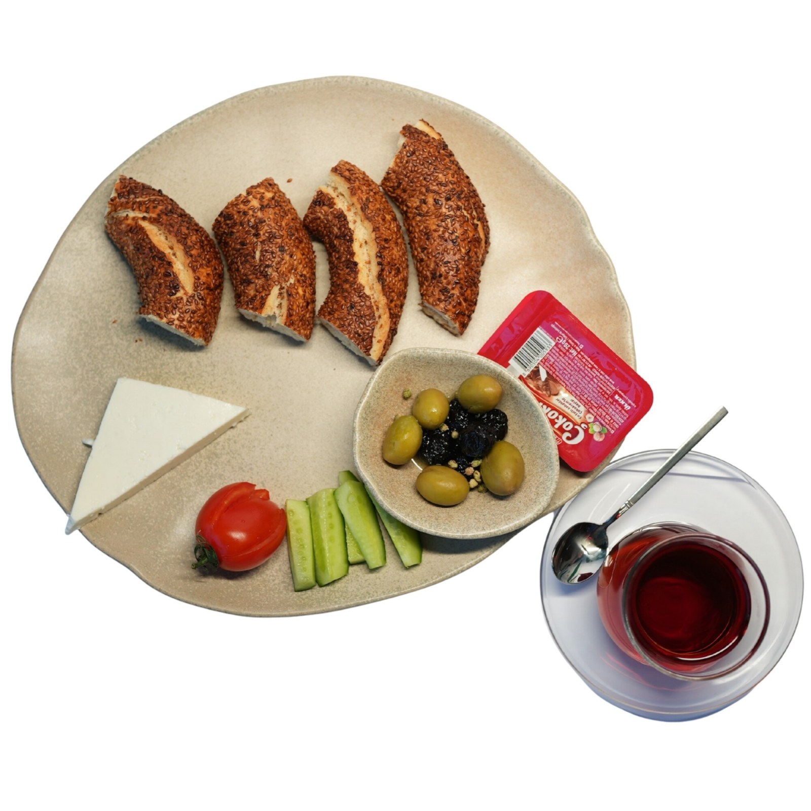 Simit Kahvaltı Tabağı