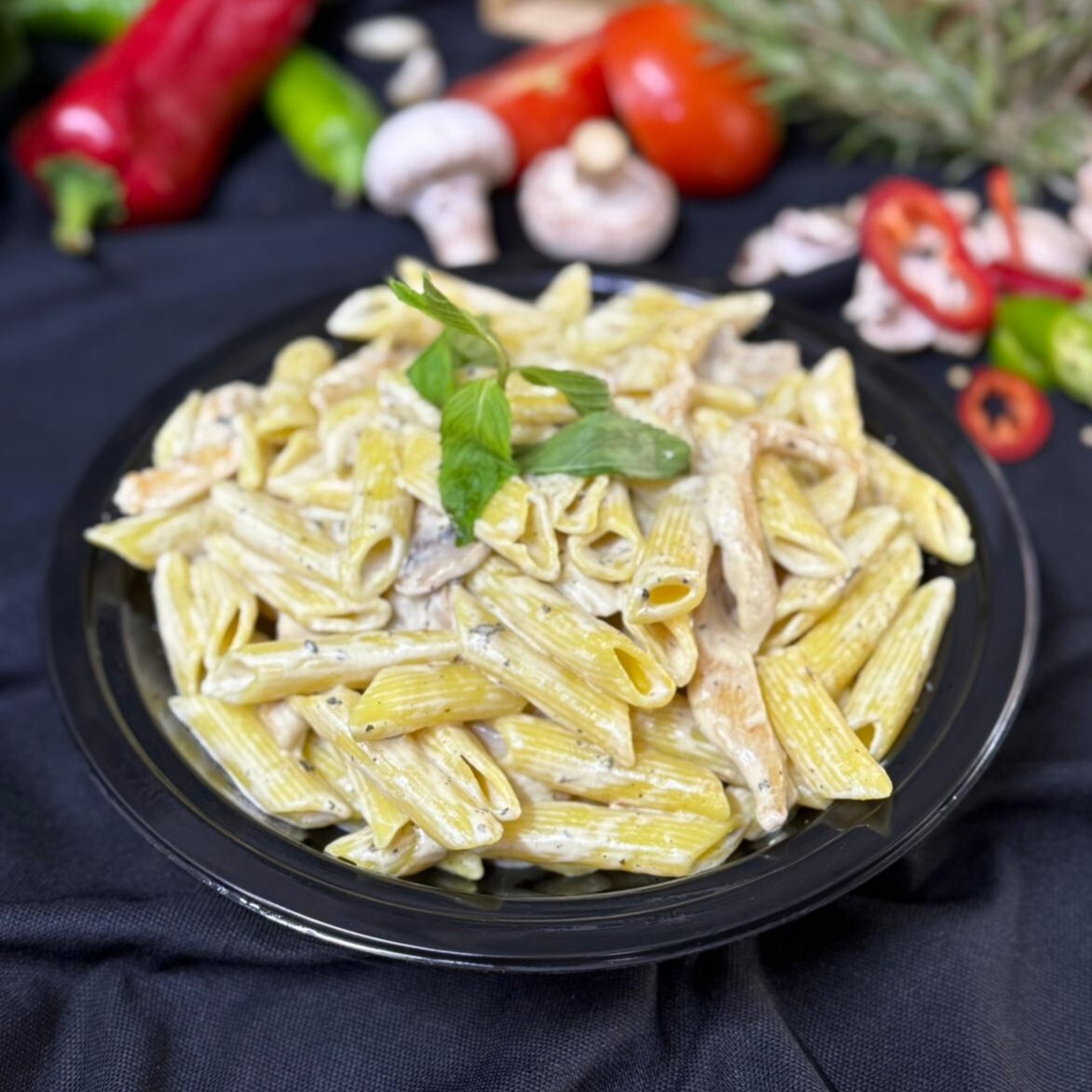 Kremalı Mantarlı Penne Makarna