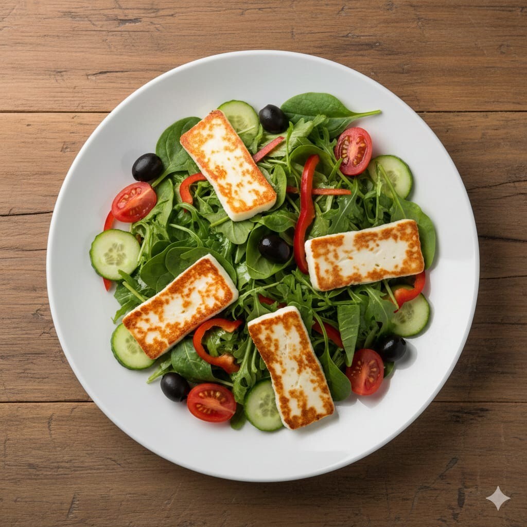 Hellim peynirli Salata