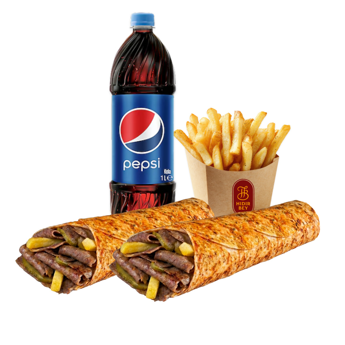 2' Li Et Döner Medium Dürüm Menü